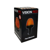 Vision Red 'Vivid' 12-24V Single Bolt Compact Beacon with Green Lens