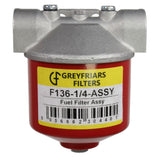 1/4" BSP Th Fuel/Oil Filter Assembly replaces Crosland 18489