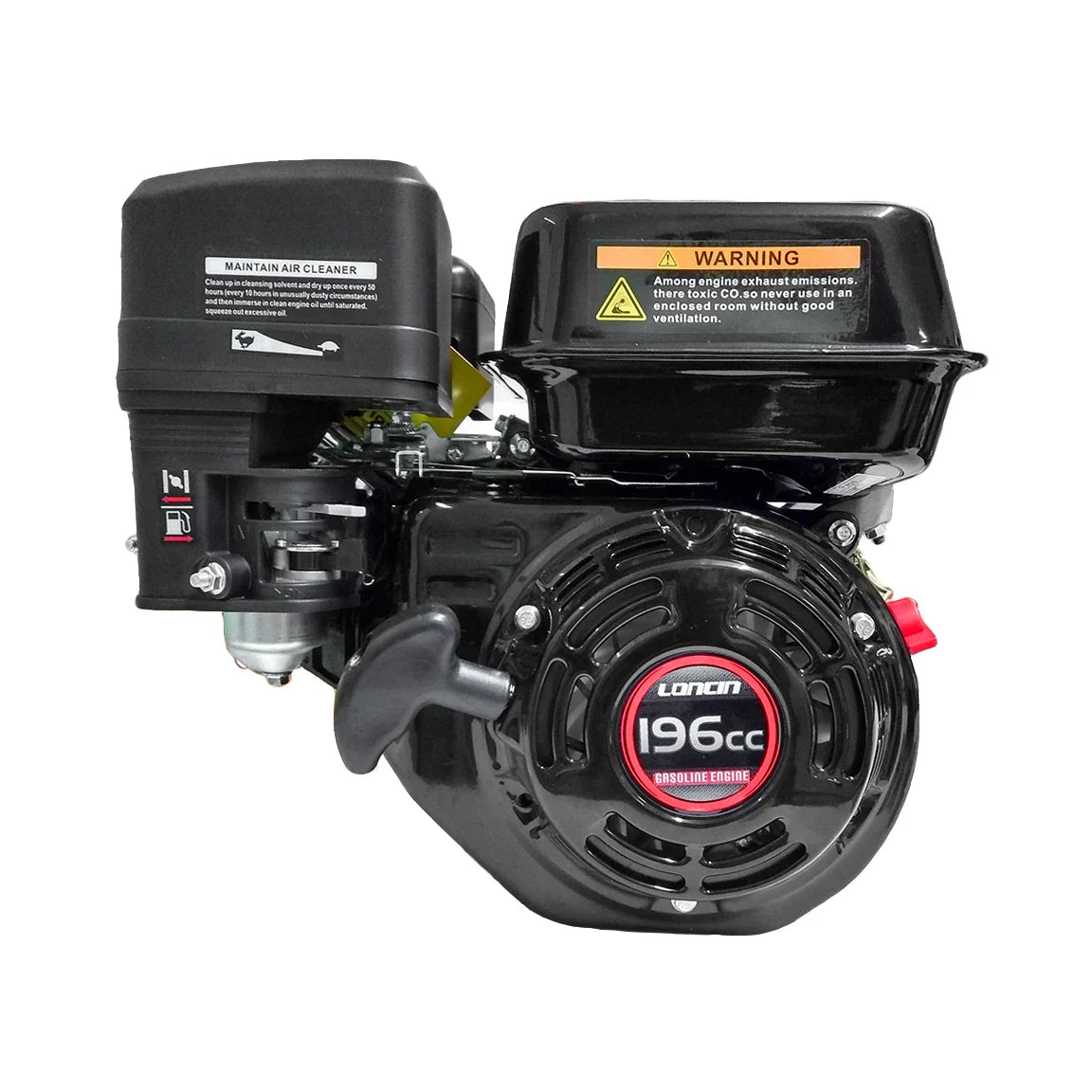 Loncin G200 Engine. 5.5HP - 6.5HP, 3/4" (19mm) Parallel Shaft, Recoil Start