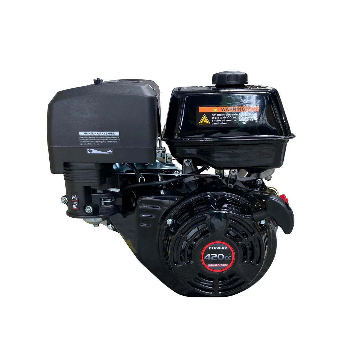 Loncin G420 Engine 12-15hp 1" Parallel Shaft Recoil Start