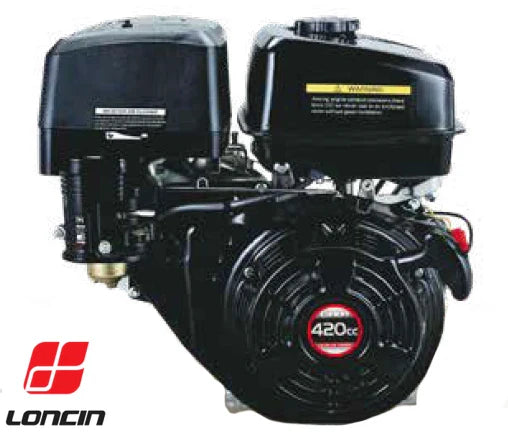 Loncin G420 Engine, 12.0HP - 15.0HP, 1" (25.4mm) Parallel Shaft, Electric Start