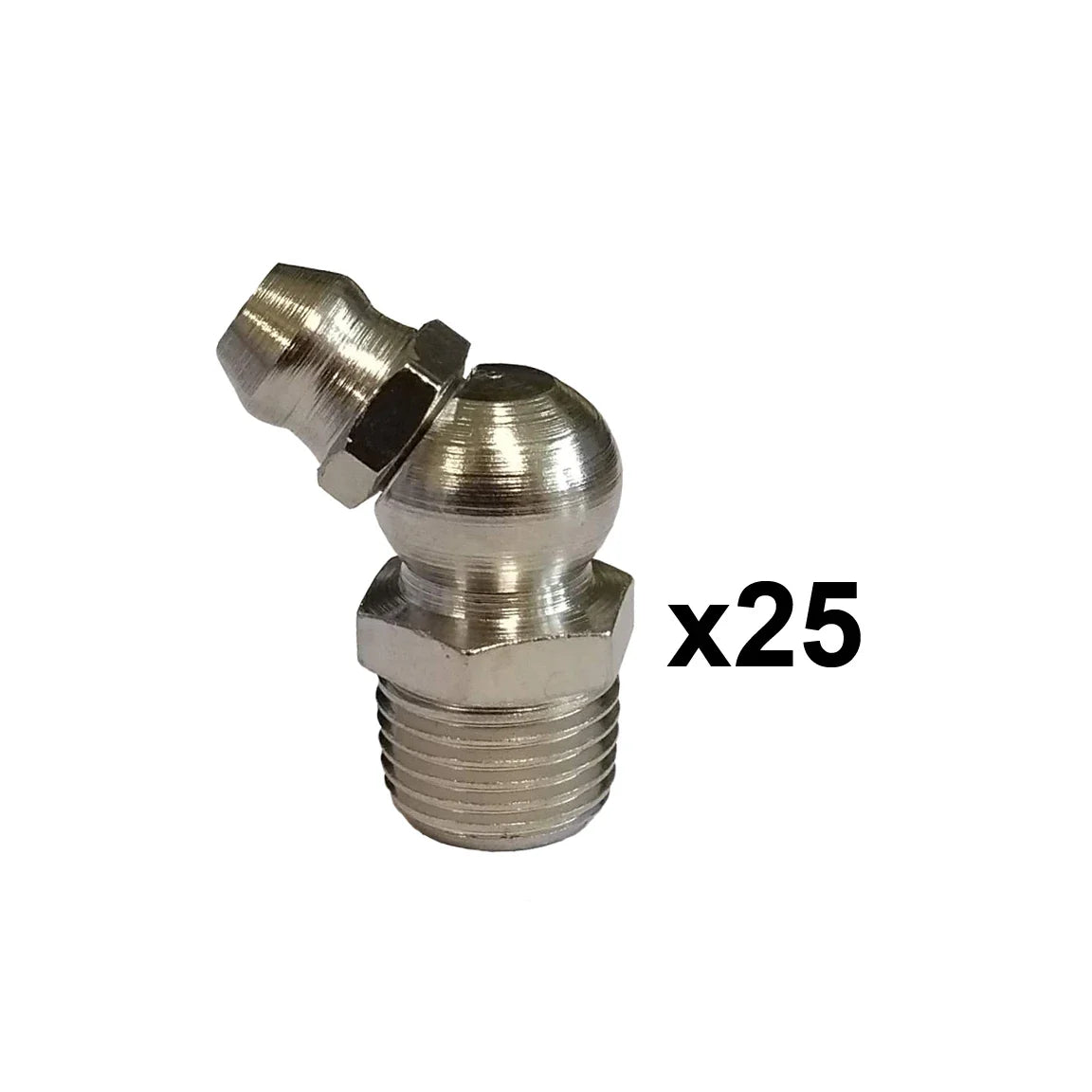 45 Degree Grease Nipples M10 x 1 (Qty 25)