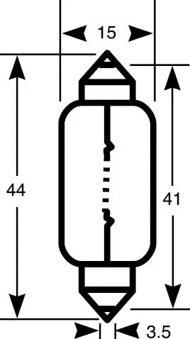 12V 10W Festoon Bulb Base S8.5d