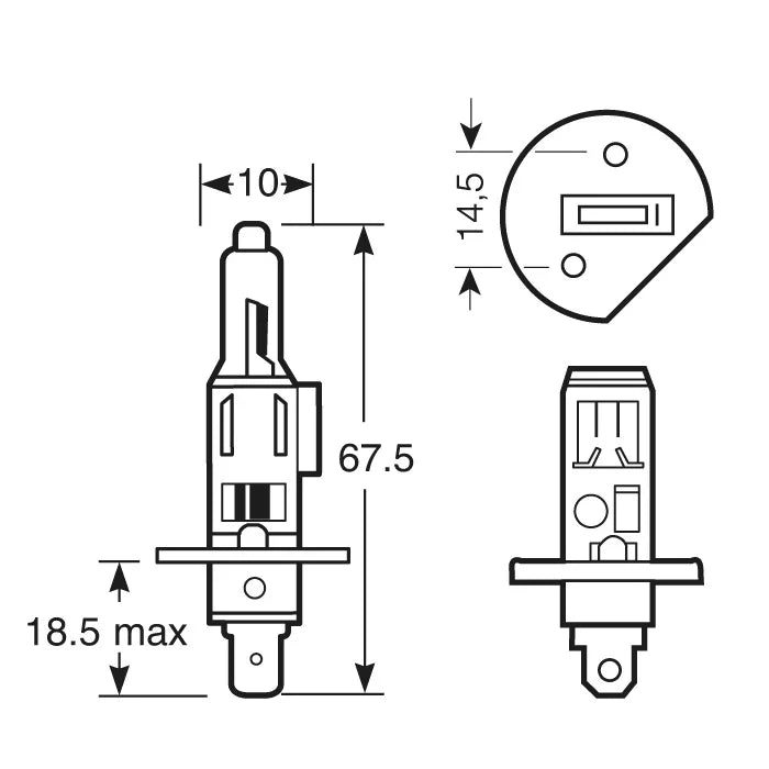 24V 70W P14.5S H1 Bulb