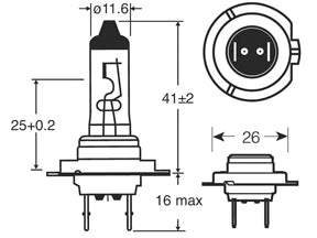 12V 55W H7 Bulb