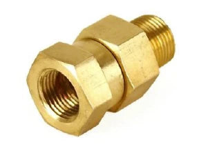 3/8" Male - 3/8" Female Swivel Brass