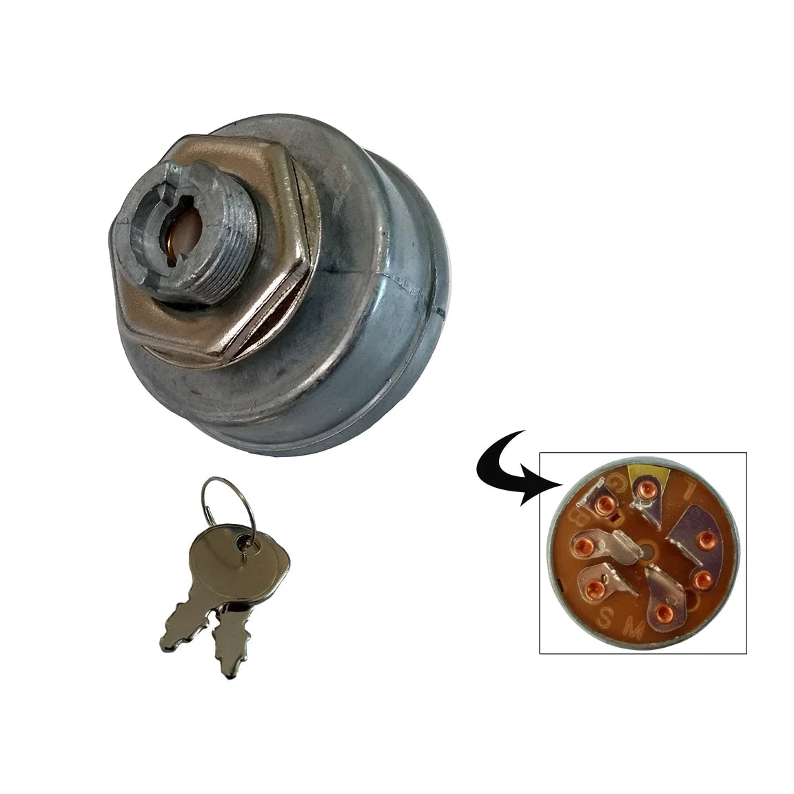 6-Contact Universal Ignition Switch Westwood Ride On