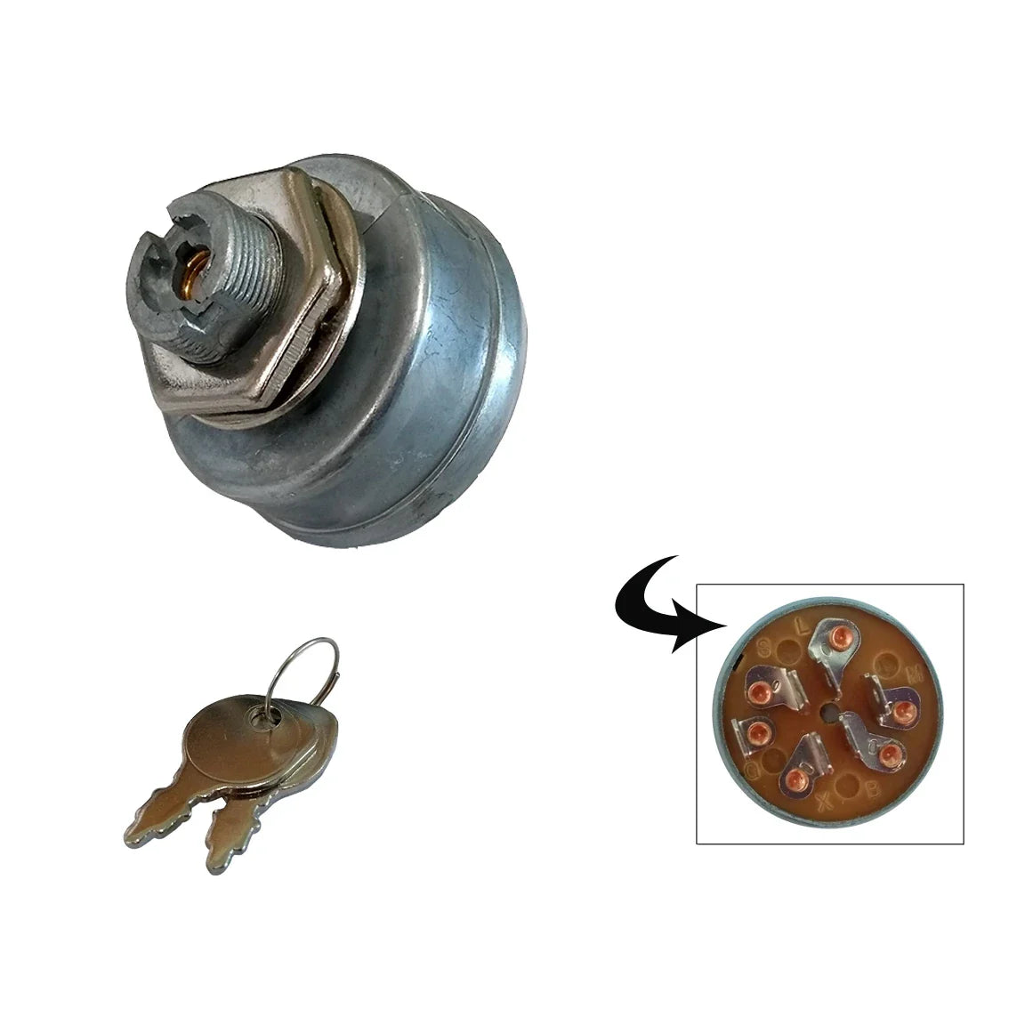 6-Contact Universal Ignition Switch Murray Ride On