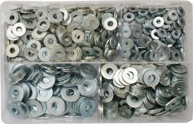 Assorted Flat Washers 3/16"-3/8" Heavy (Qty 1000)