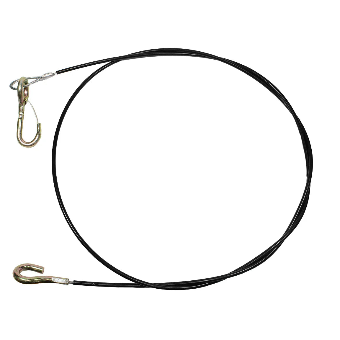 Trailer Breakaway Safety Cable - 1.5M with Hook and Cable Cover