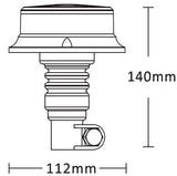 VisionRed Ultra Low Profile Amber LED Beacon Flexible