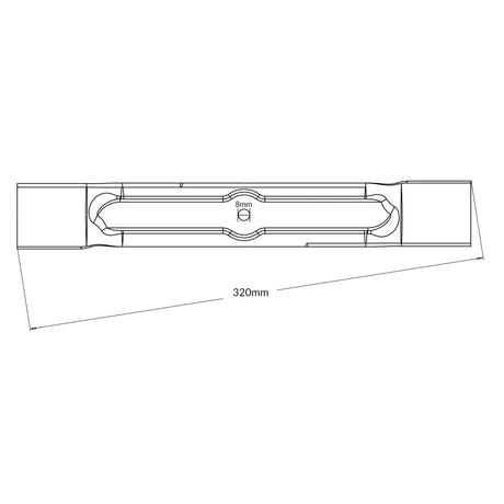 Flymo 32cm Lawnmower Blade (8mm Hole) fits Chevron 32V, Easimo EM032, Rollermo RM032, Visimo VM032, Venturer 32