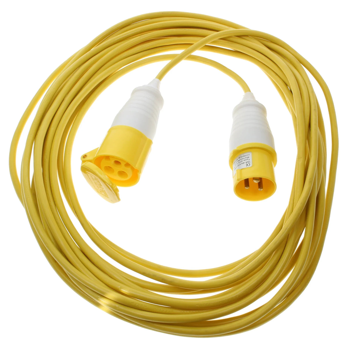 110V 16Amp (Yellow) 3 x 1.5mm 14M Extension Lead