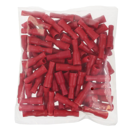 Red Female Bullet Terminal 4mm Qty100