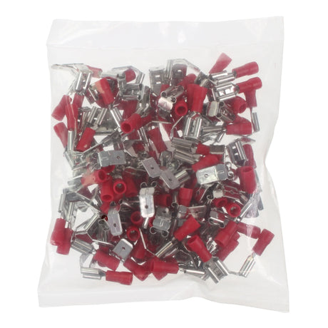 Red Piggyback Terminal 6.3mm Qty 100