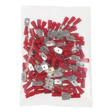 Red Male Tab Terminal 6.3mm Qty 100