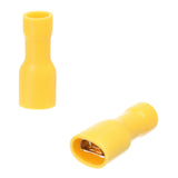 Yellow Female Insulated Spade Terminal Qty 100