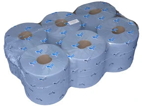 2-Ply Blue Paper Roll 18cm (400 Sheets) (85m Approx) (6 per pack)