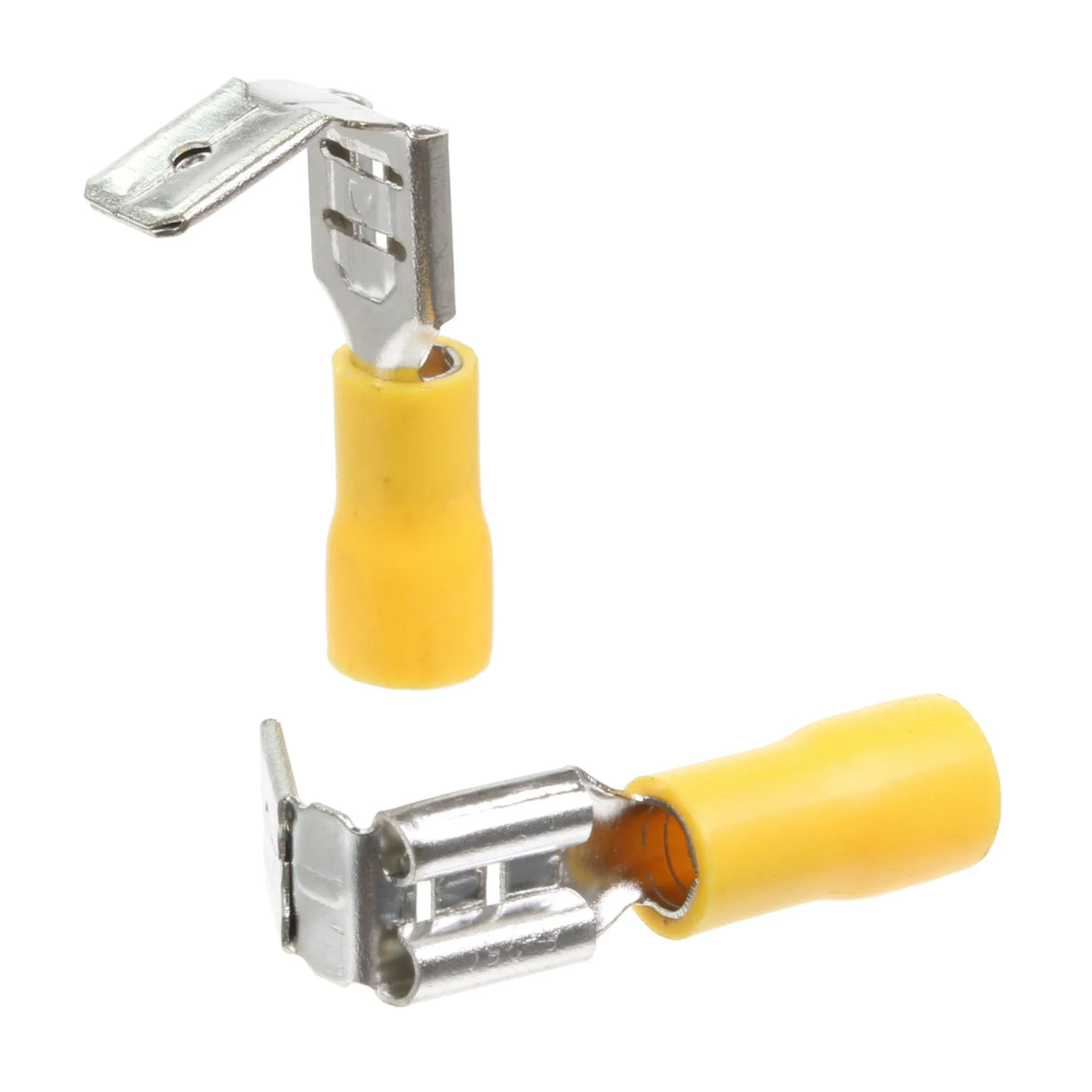 Yellow Piggyback Terminal 6.3mm Qty 100